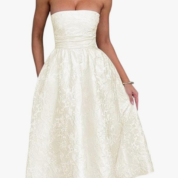 Satin A-Line Dress - Picture 1 of 3